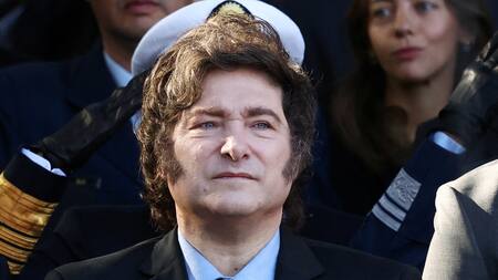 Javier Milei en el acto por el Día del Veterano y de los Caídos en la Guerra de Malvinas. Foto: REUTERS/Agustin Marcarian.