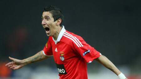 Ángel Di María en el Benfica. Foto: Twitter.
