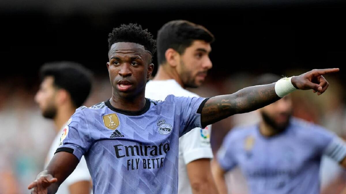 Vinicius Junior, contra el racismo. Foto: NA