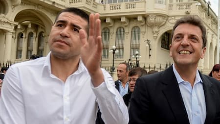 Riquelme y Massa. Foto: NA.