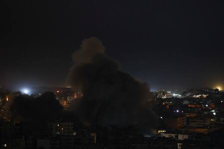 Bombardeos en Beirut. Foto: Reuters.