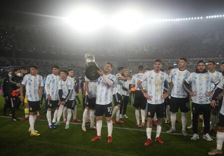 Festejos de la Selección Argentina ante los hinchas, Reuters
