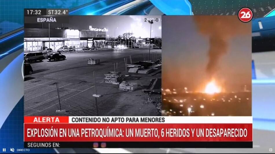 Explosión en un polígono petroquímico de Tarragona, España