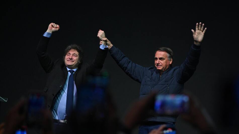 Javier Milei y Jair Bolsonaro. Foto: EFE