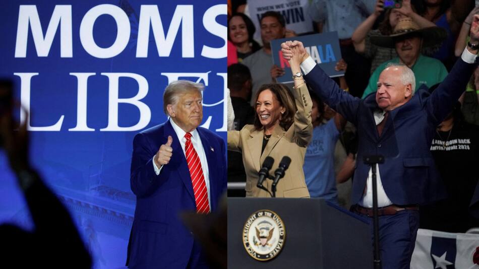 Donald Trump y Kamala Harris. Fotos: Reuters