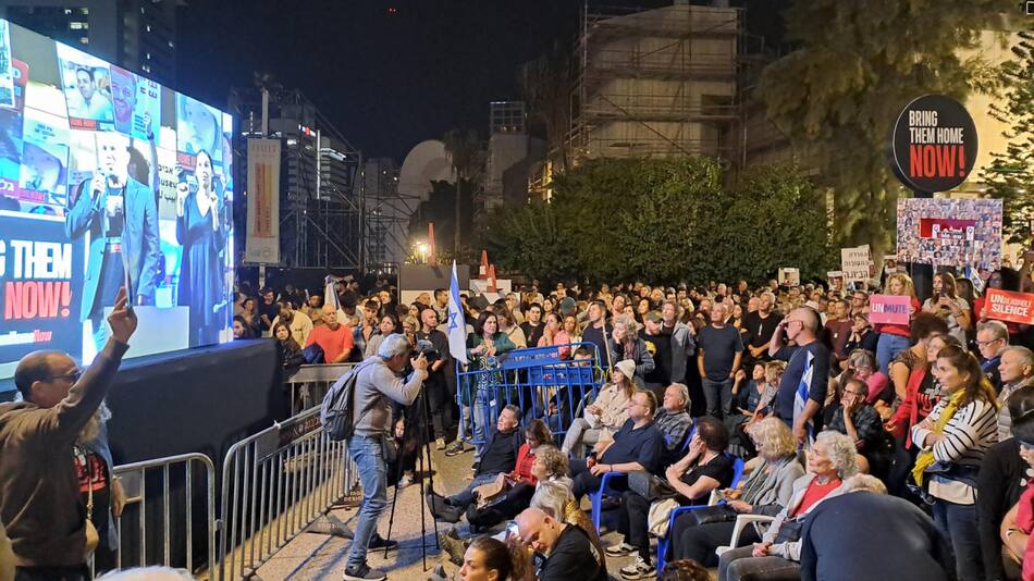 Marcha para pedir la liberación de rehenes en Gaza. Foto: EFE