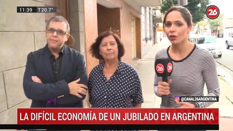La difícil economía de un jubilado en Argentina, informe Canal 26