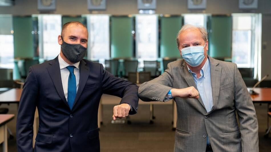 Ministro de Economía, Martín Guzmán, director de Operaciones del Banco Mundial, Axel van Trotsenburg, Foto NA