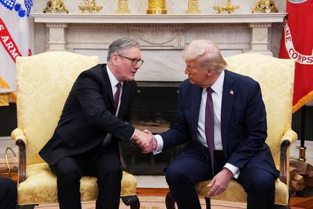 Keir Starmer y Donald Trump. Foto: Reuters (Brian Snyder)