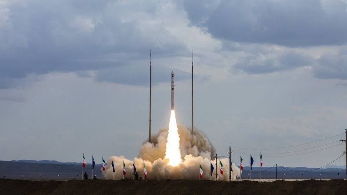 Satélite iraní lanzado en medio del conflicto en Medio Oriente. Foto: X.