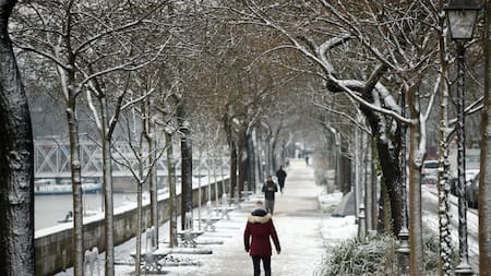 Nieve en el norte de Francia. Foto: EFE.