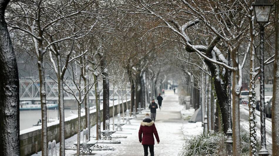Nieve en el norte de Francia. Foto: EFE.