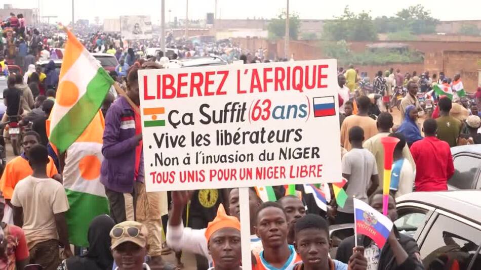 Movilizaciones en Níger contra Francia. Video: Reuters.