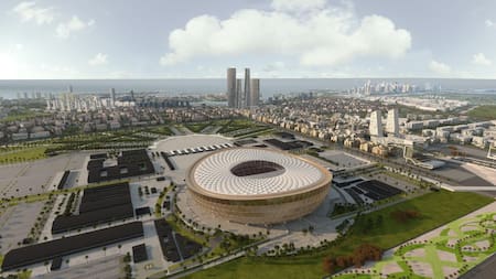 Estadio Lusail, donde se jugará la final del Mundial de Qatar 2022. Foto: NA.