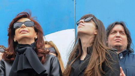 Cristina Kirchner, Máximo Kirchner y Florencia Kirchner (NA)