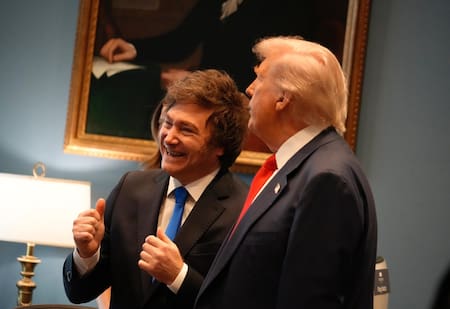 Javier Milei y Donald Trump.