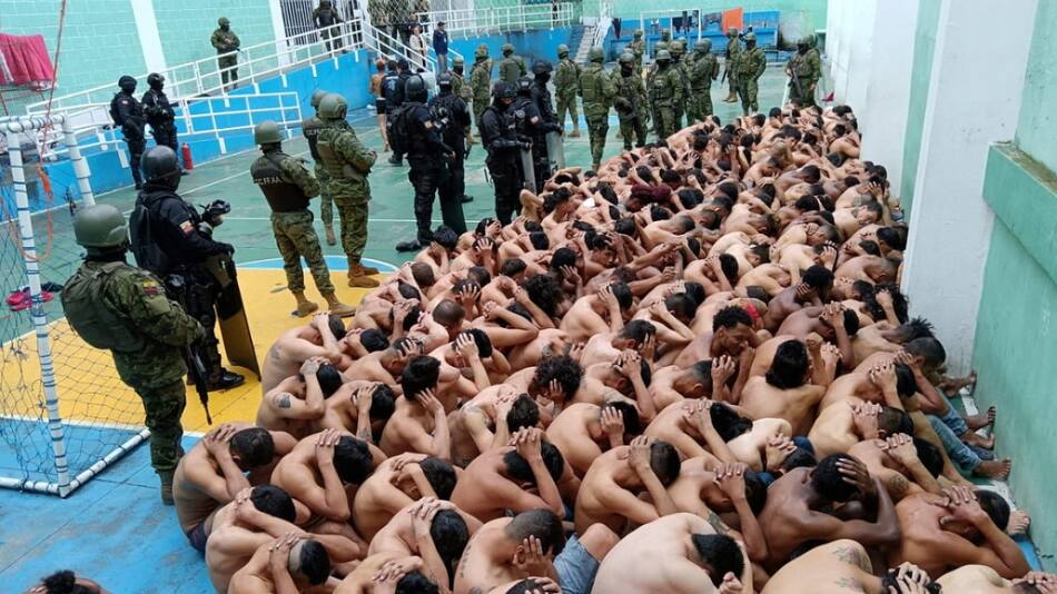 Fuerzas de seguridad en las cárceles de Ecuador. Foto: Reuters.