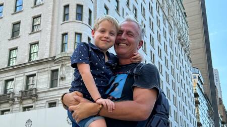 Marley junto a su hijo Mirko. foto: Instagram.