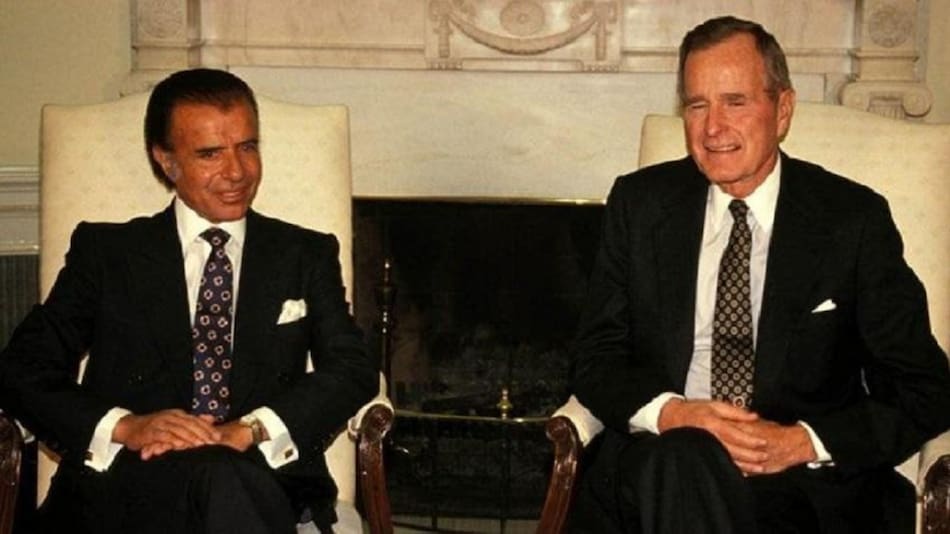 Carlos Menem y George H. W. Bush.