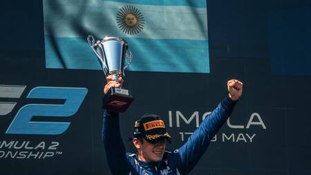 Franco Colapinto en Imola en Fórmula 2. Foto: Instagram FranColapinto.