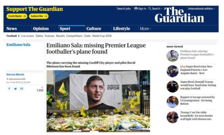 Medios internacionales - Emiliano Sala
