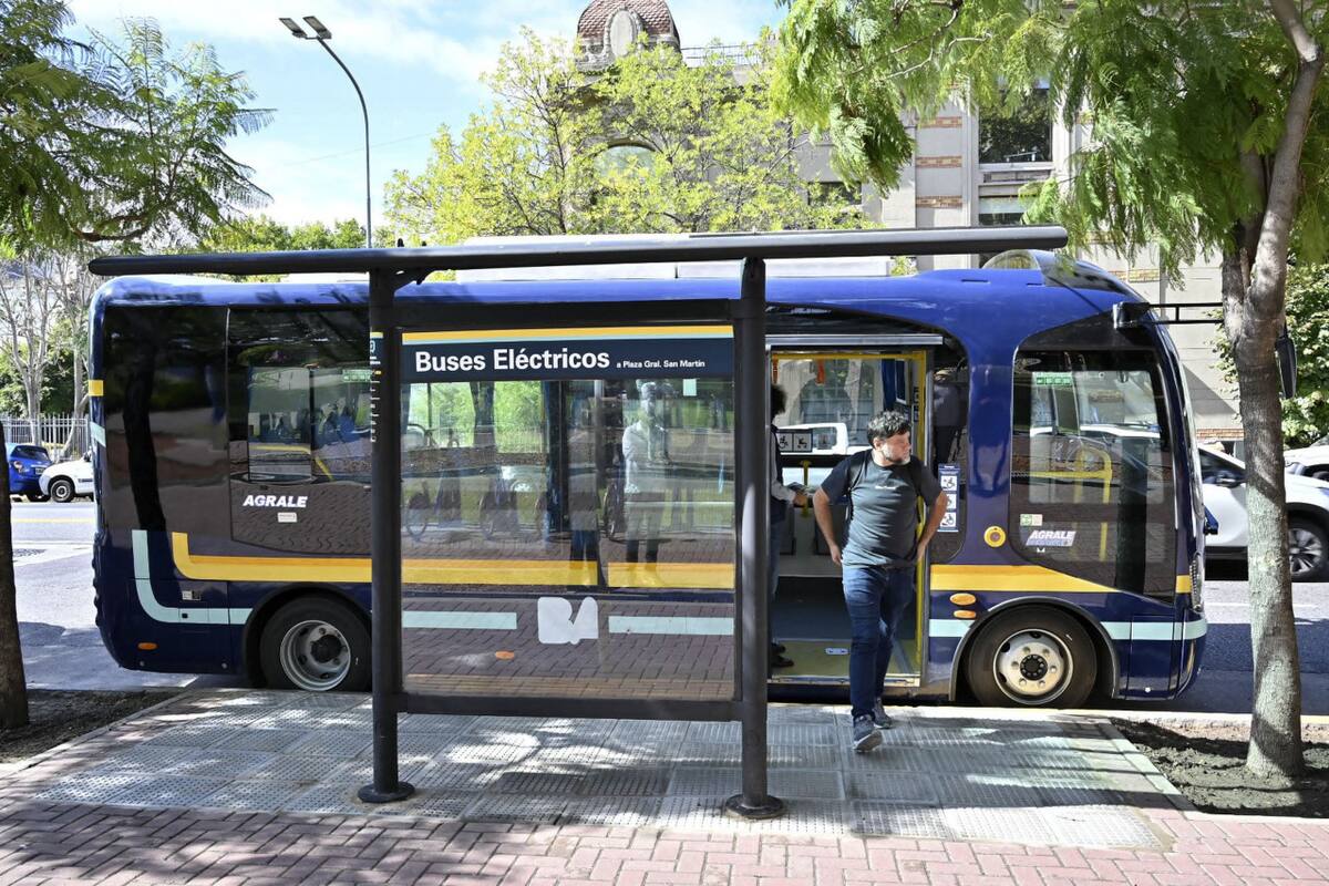 Los colectivos eléctricos de la Ciudad de Buenos Aires. Foto: NA.