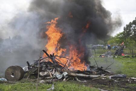 Toma de tierras en Guernica, desalojo 29 de octubre de 2020, NA