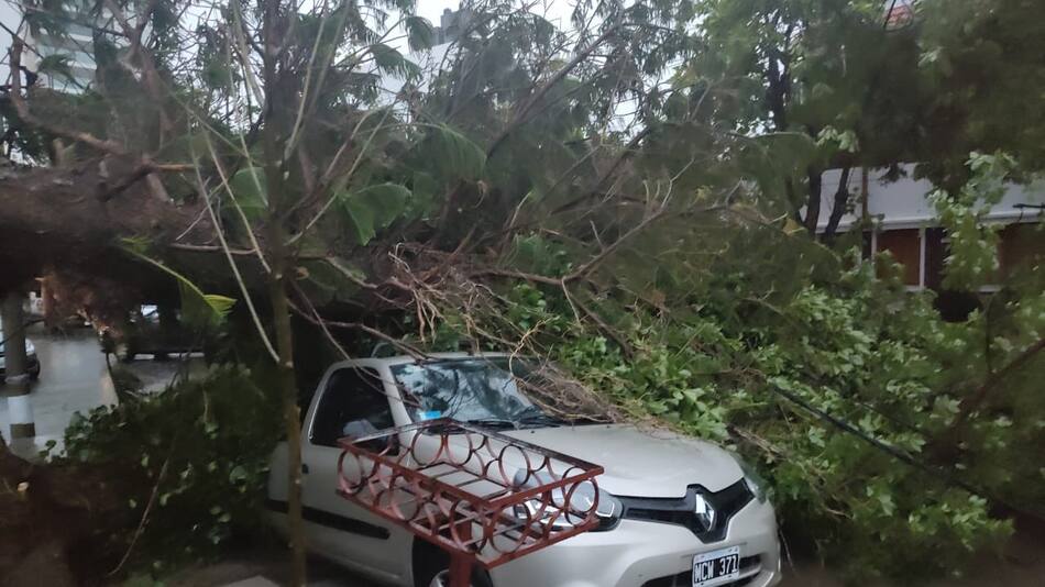 Temporal en Bahía Blanca. Foto: X