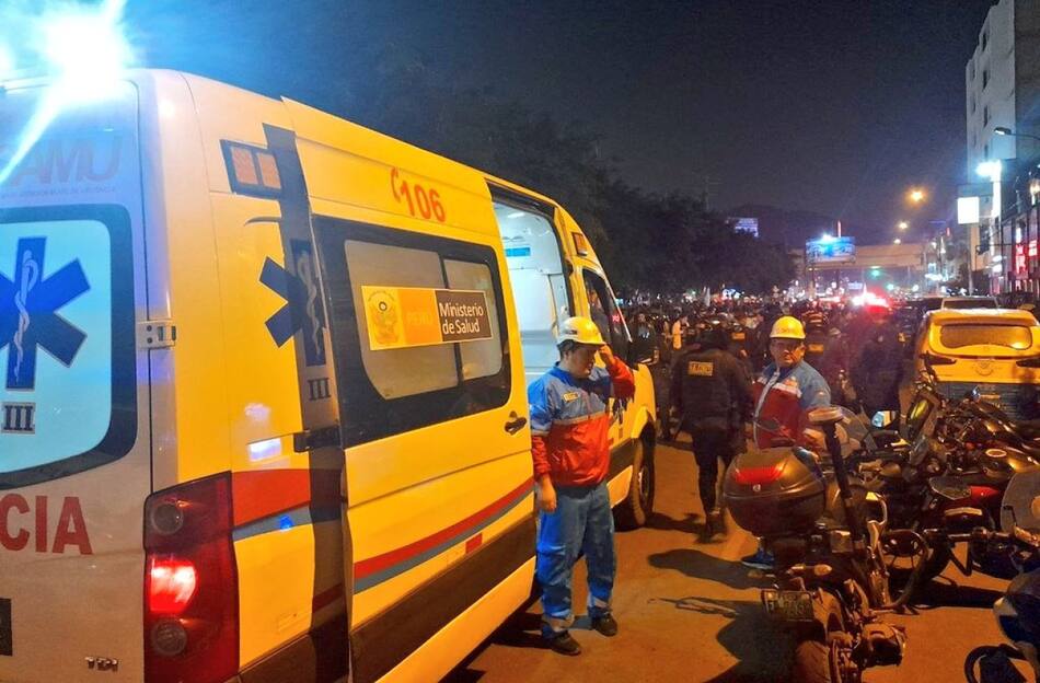 Explosión de una granada en un boliche de Perú. Foto: Ministerio de Salud de Perú.