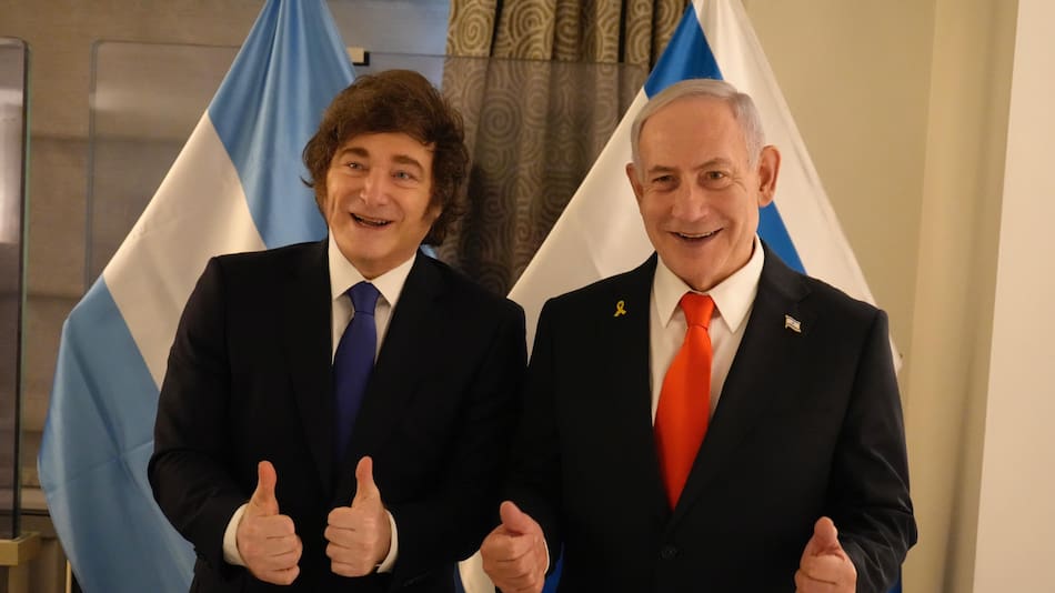 Javier Milei y Benjamín Netanyahu.