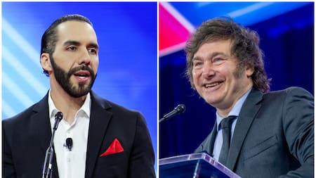 Nayib Bukele y Javier Milei. Fotos: REUTERS y EFE.