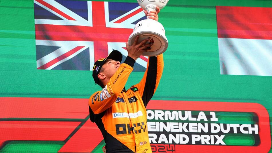 Lando Norris, el ganador del Gran Premio de Países Bajos de la Fórmula 1. Foto: Reuters.