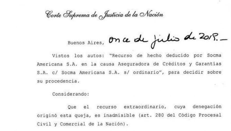 Revés judicial de la Corte Suprema contra Grupo Macri sobre Correo Argentino