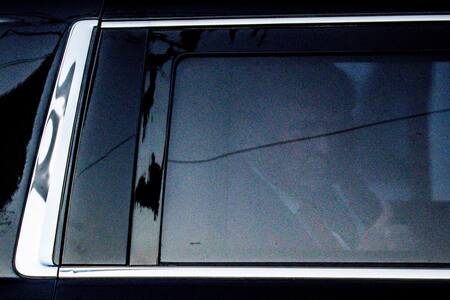 Donald Trump a la salida de la prisión de Fulton, Georgia. Foto: Reuters.