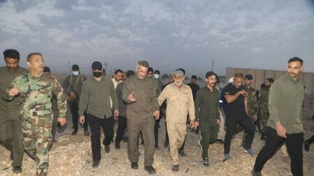 Explosión en base de Irak. Foto: EFE.