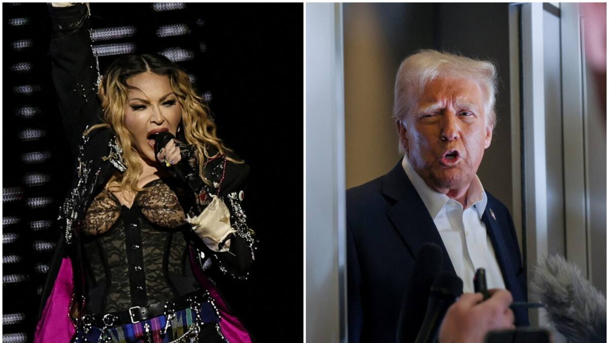 Madonna y Donald Trump. Fotos: NA-Reuters/Pilar Olivares - Reuters/Leah Millis