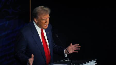 Donald Trump en el debate presidencial en Estados Unidos. Foto: Reuters.