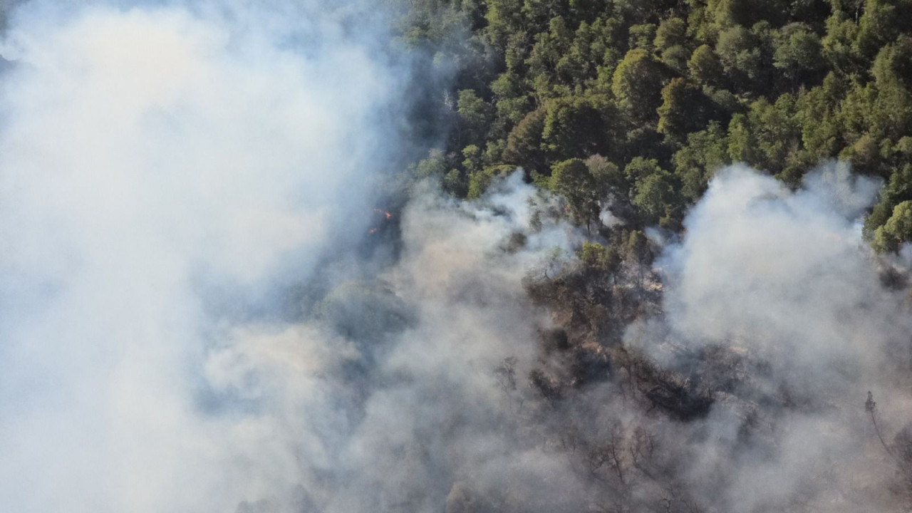 Incendio en Bariloche. Foto: Parques Nacionales.