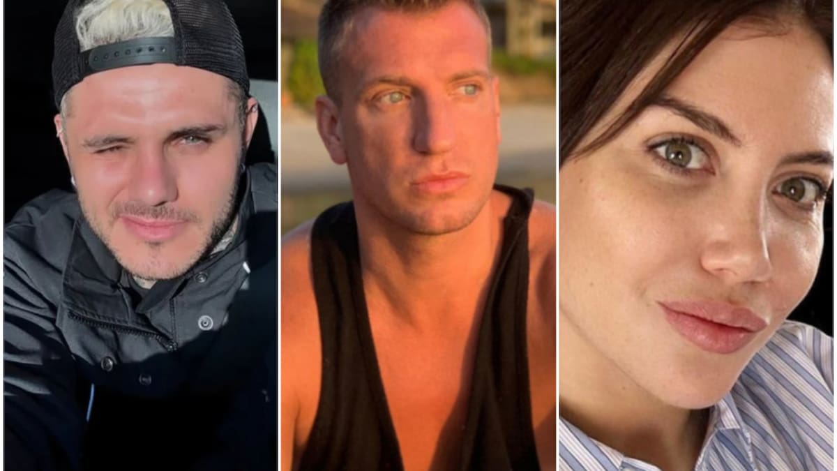 Mauro Icardi, Maxi López y Wanda Nara. Fotos: Instagram.