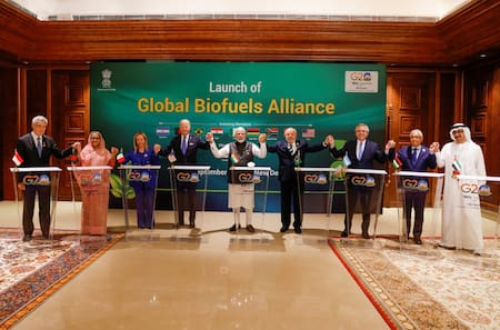 Los líderes del G20 en Nueva Dehli, India. Foto: Reuters.