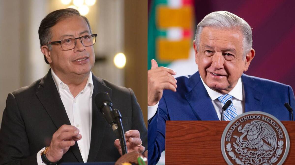 Gustavo Petro y Andrés Manuel López Obrador. Fotos: EFE.