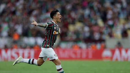 Festejo de Germán Cano; Boca vs. Fluminense; Copa Libertadores. Foto: Reuters.