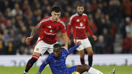 Lisandro Martínez; Manchester United vs. Chelsea. Foto: Reuters.