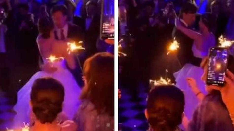 Pampita, vals, casamiento