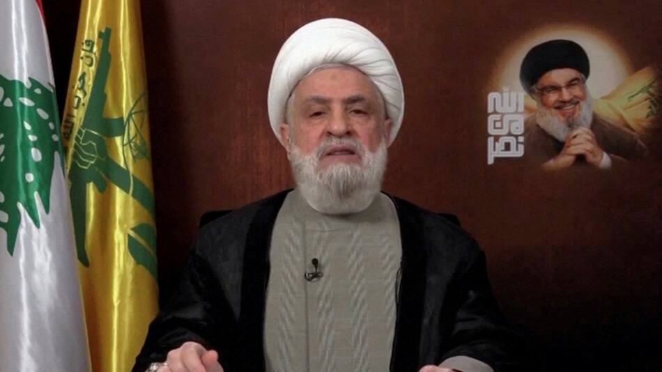 Naim Qassem, líder de Hezbollah. Foto: Reuters