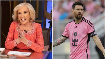 Mirtha Legrand y Lionel Messi. Foto: eltrece - Reuters.