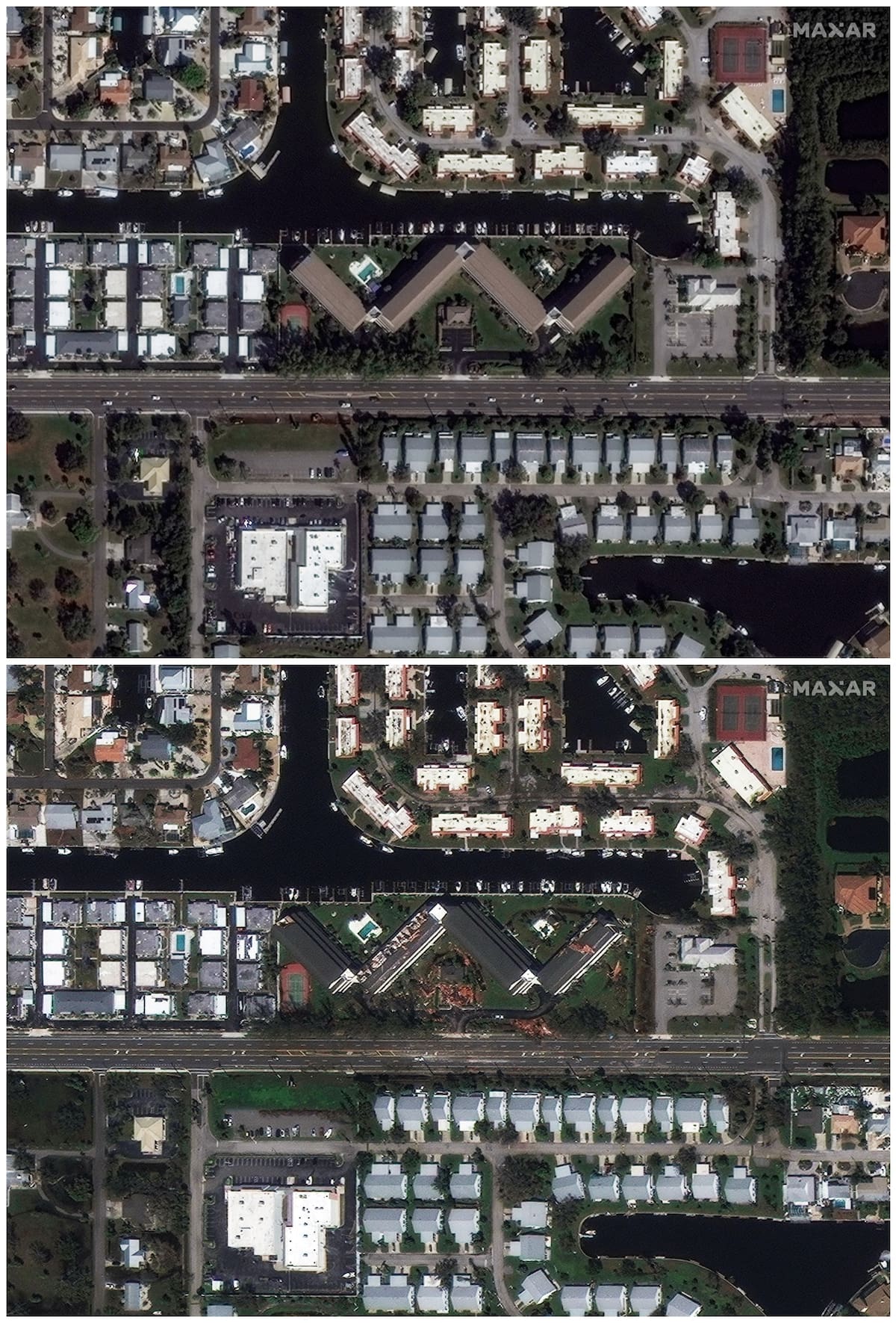 Imágenes satelitales del paso del huracán Milton. Fuente: Reuters