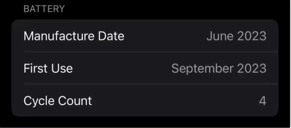 Nueva función de Apple para controlar cuántos ciclos de carga tiene la batería del celular. Ray Wong/@raywongy.