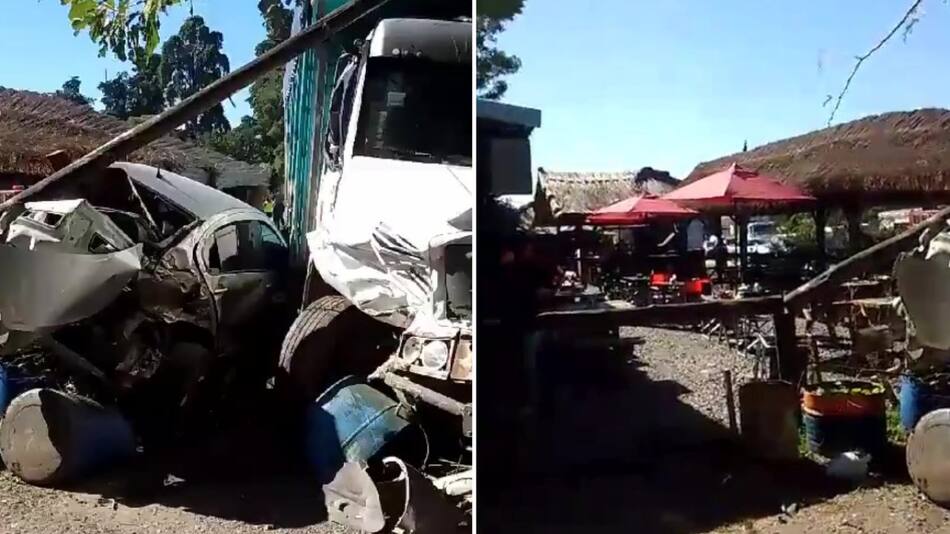 Accidente fatal en la Ruta 2. Foto: captura de video