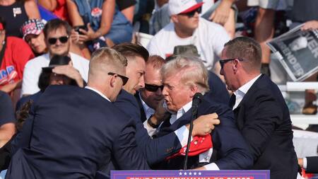 Atentado en el acto de Donald Trump. Foto: Reuters